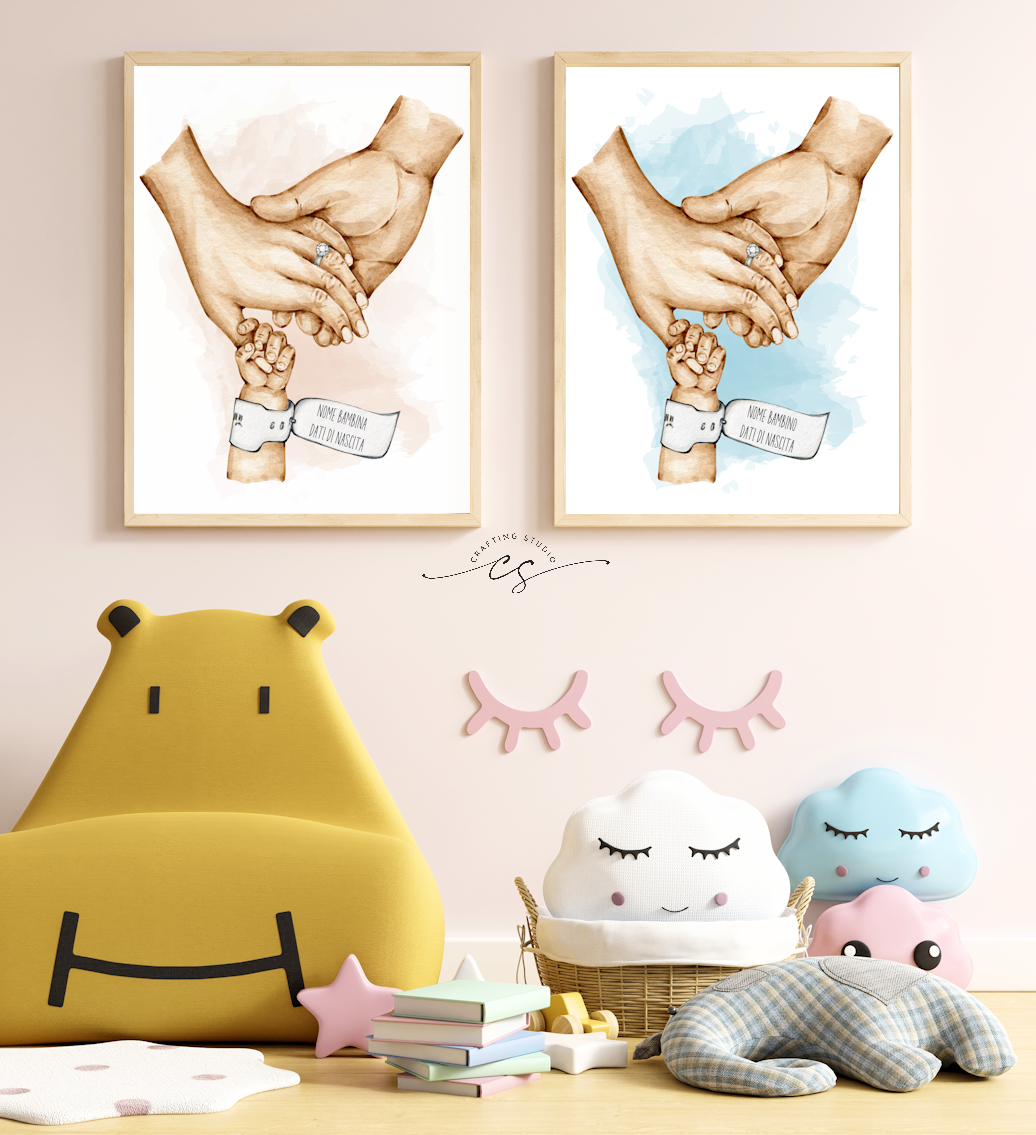 Stampa NASCITA BRACCIALETTO personalizzato - idea regalo