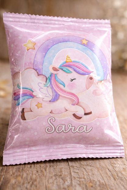 Patatine Personalizzate Tema Unicorno – Party Kit Compleanno Bambina