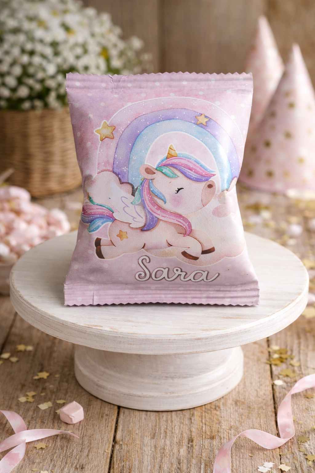 Patatine Personalizzate Tema Unicorno – Party Kit Compleanno Bambina