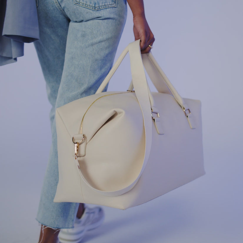 Borsa da Viaggio Personalizzata Iniziali Nome | Borsone Week end Elegante | Regalo Nozze Testimoni Lui Lei damigella d onore |