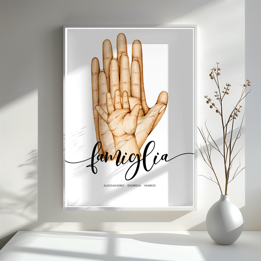 Stampa FAMIGLIA con nomi - idea regalo